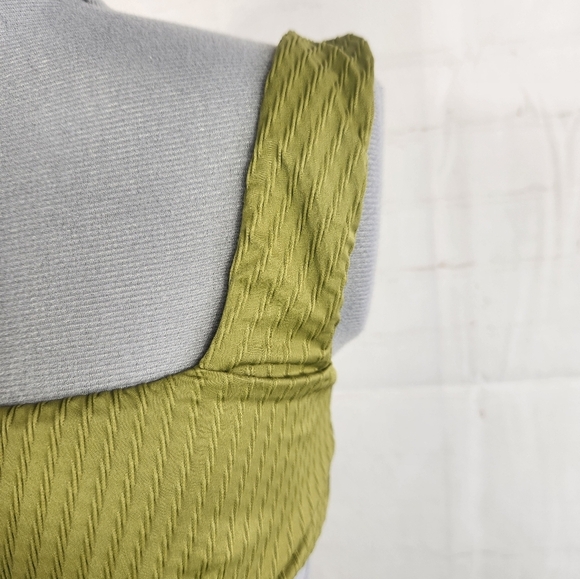 Fella Australian Vacation Textured Ribbed High Waisted Bikini Set Olive Green M - Picture 9 of 16